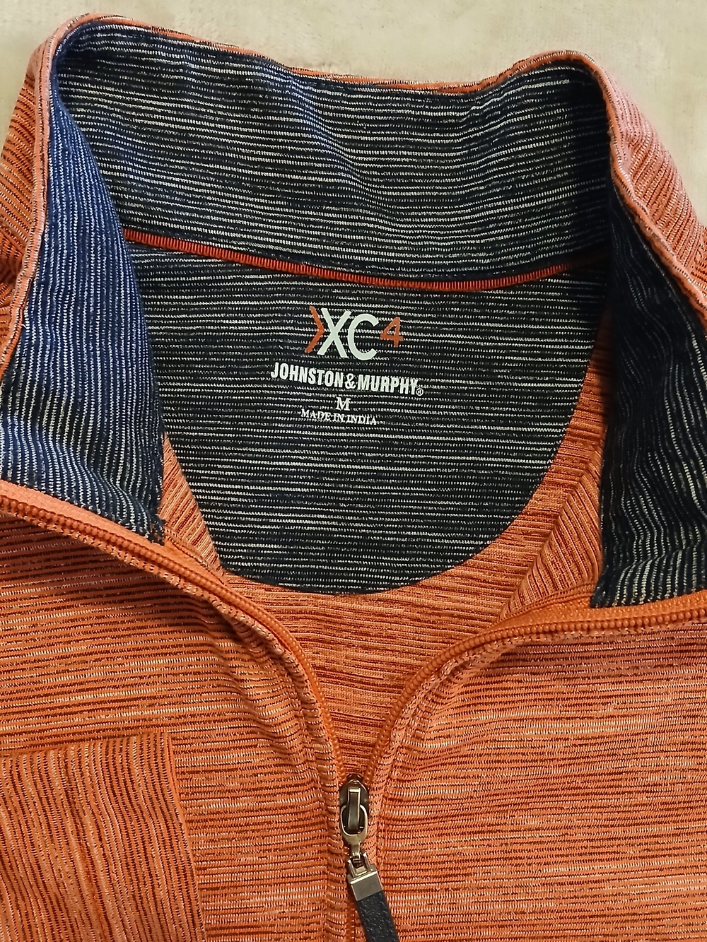 Johnston & Murphy XC4 1/4 Zip Men's M Performance Pullover Red